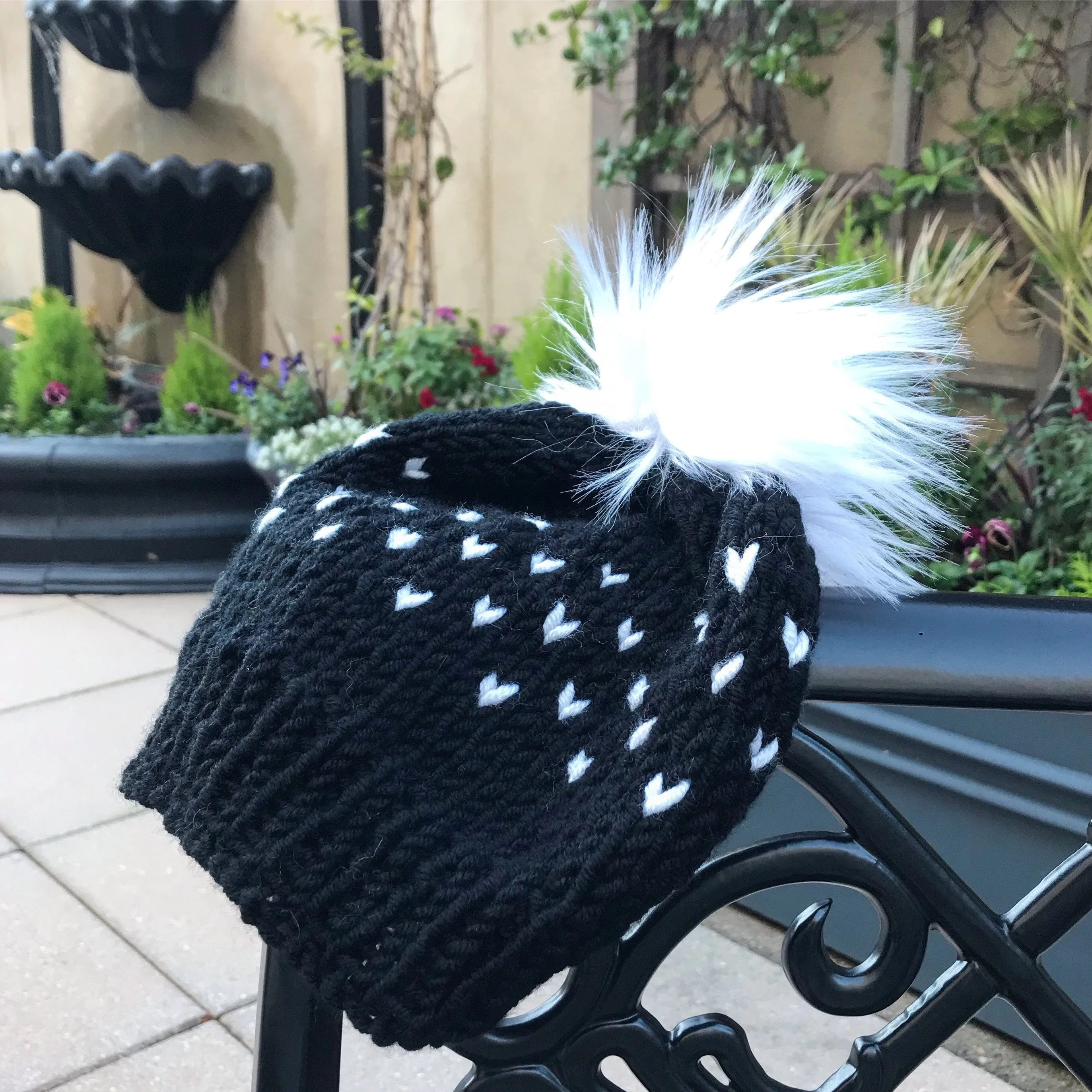 DIY Knitting Pattern The Meeting Street Beanie Hat, Medium Weight  Pom Pom Beanie, Light weight Bobble Hat Southern winter Cap