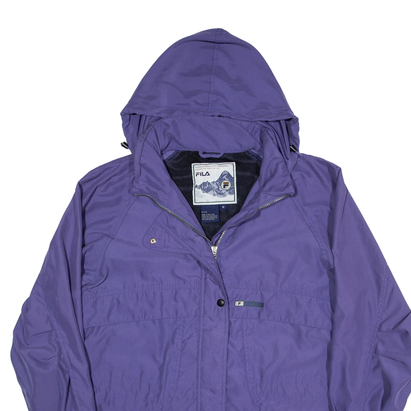 FILA Parka Jacket Purple Womens M