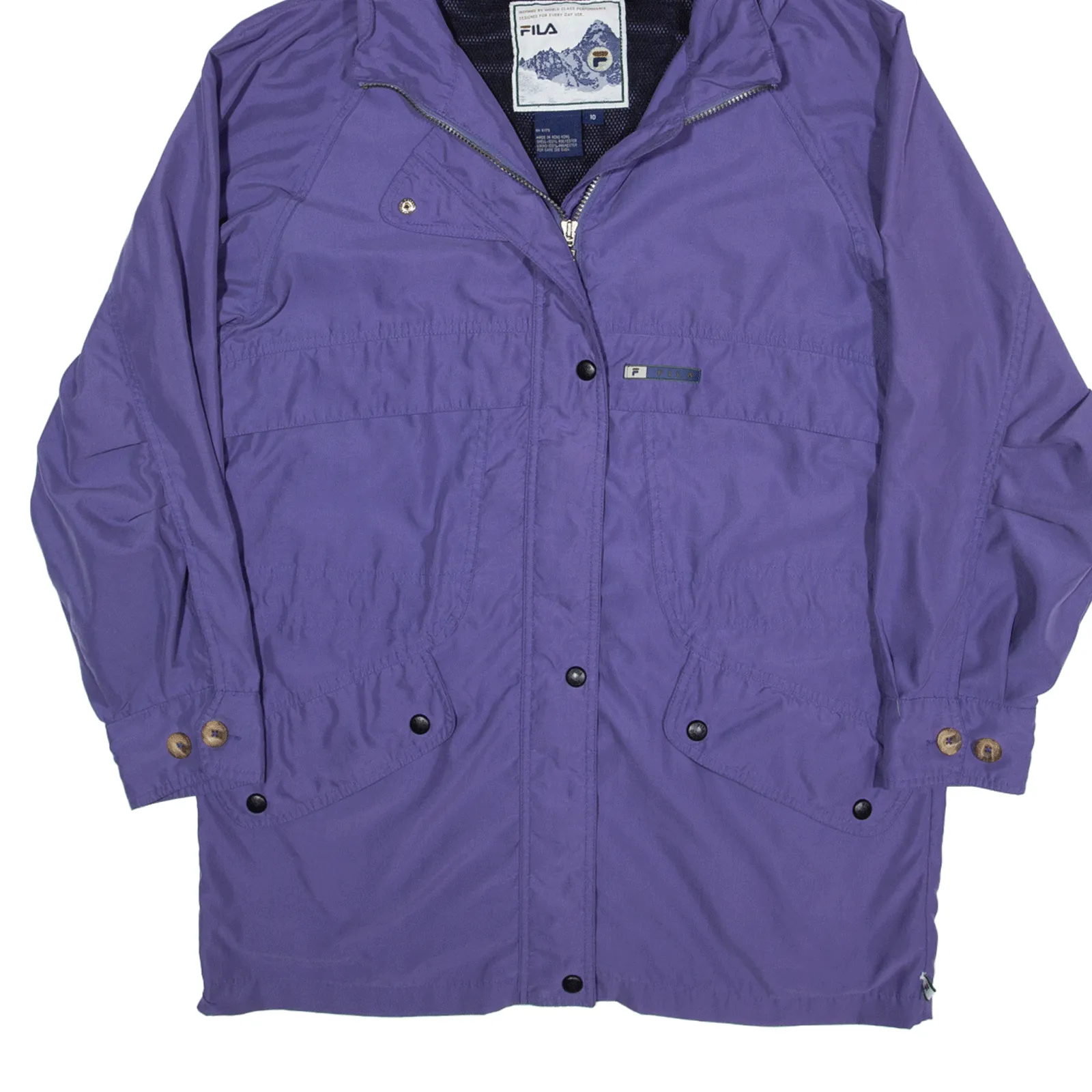 FILA Parka Jacket Purple Womens M