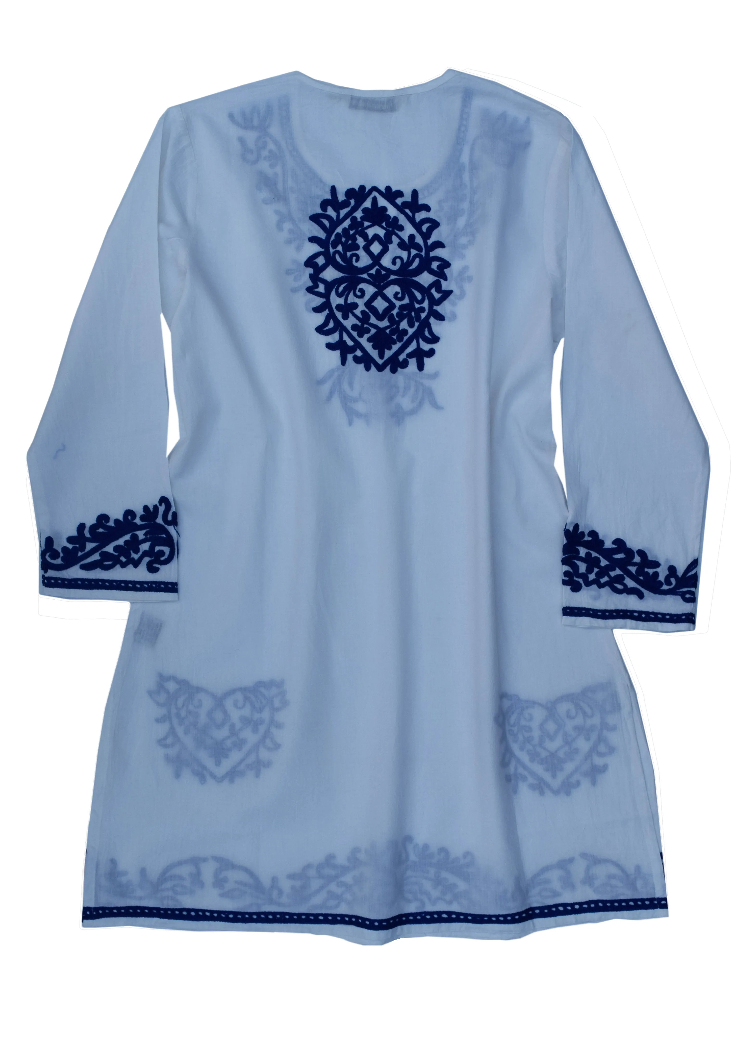 KUMI Embroidered Pure Cotton Tunic, Top, Kurti