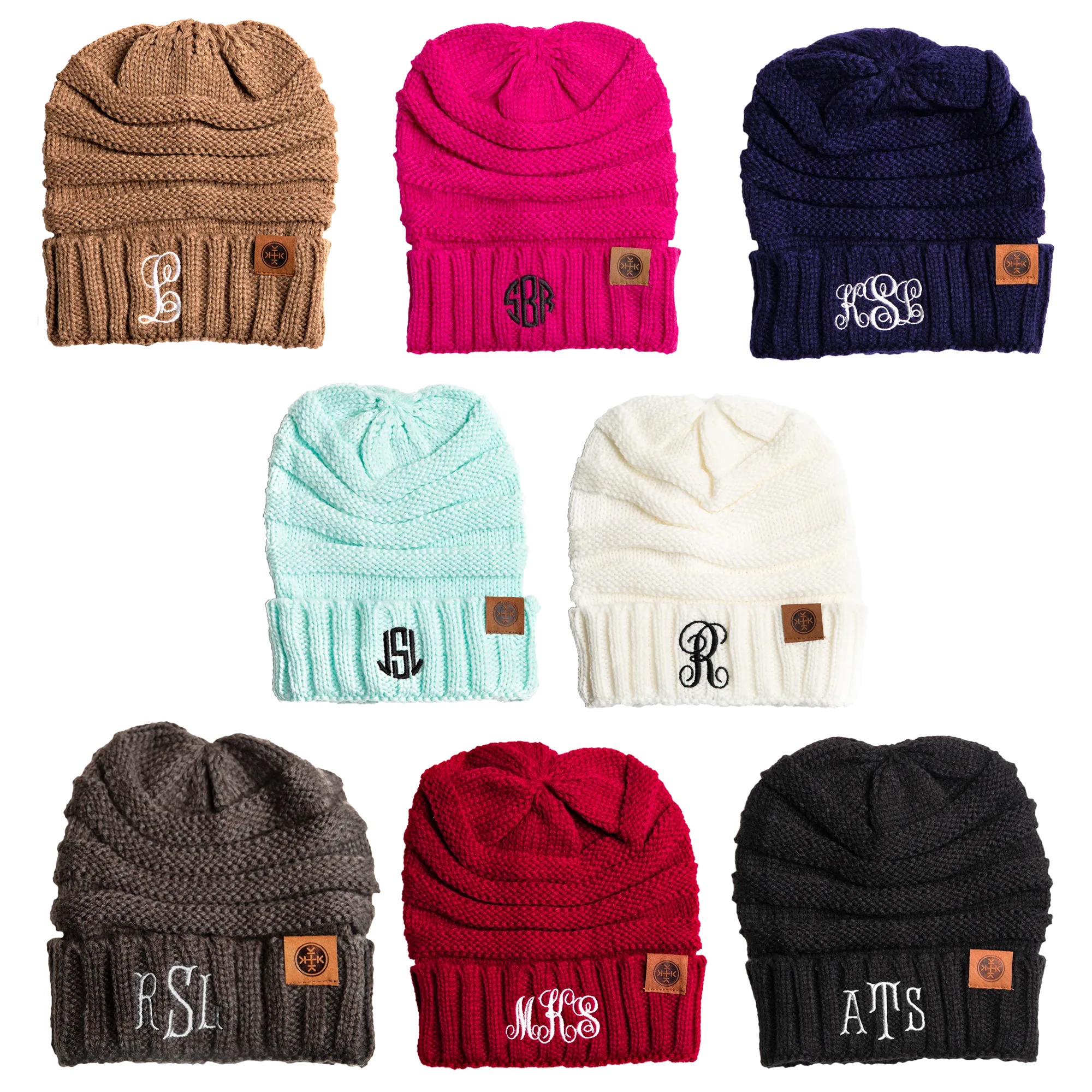 Monogrammed Slouchy Beanie