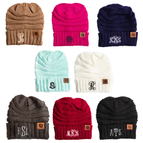 Monogrammed Slouchy Beanie
