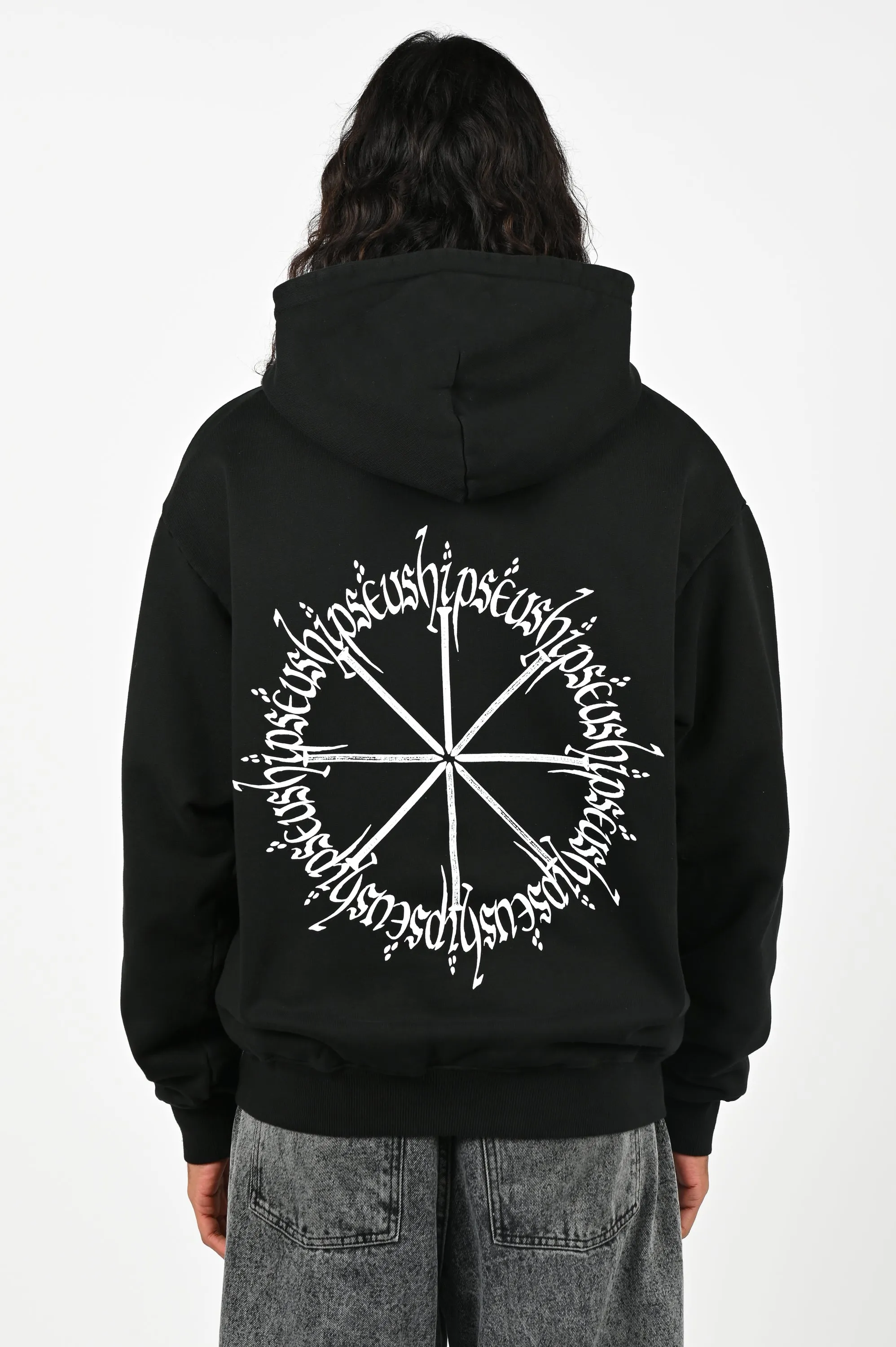 Pseushi 'Sermon' Zip Hoodie in Black