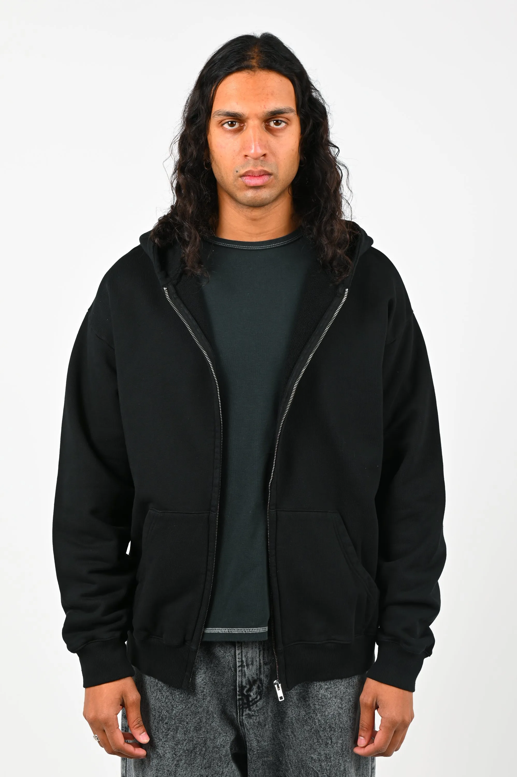 Pseushi 'Sermon' Zip Hoodie in Black