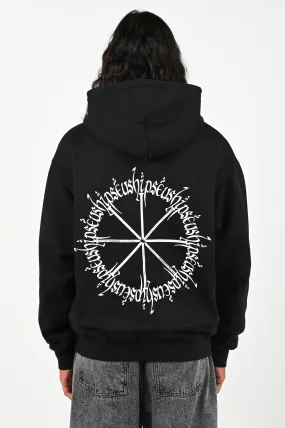 Pseushi 'Sermon' Zip Hoodie in Black