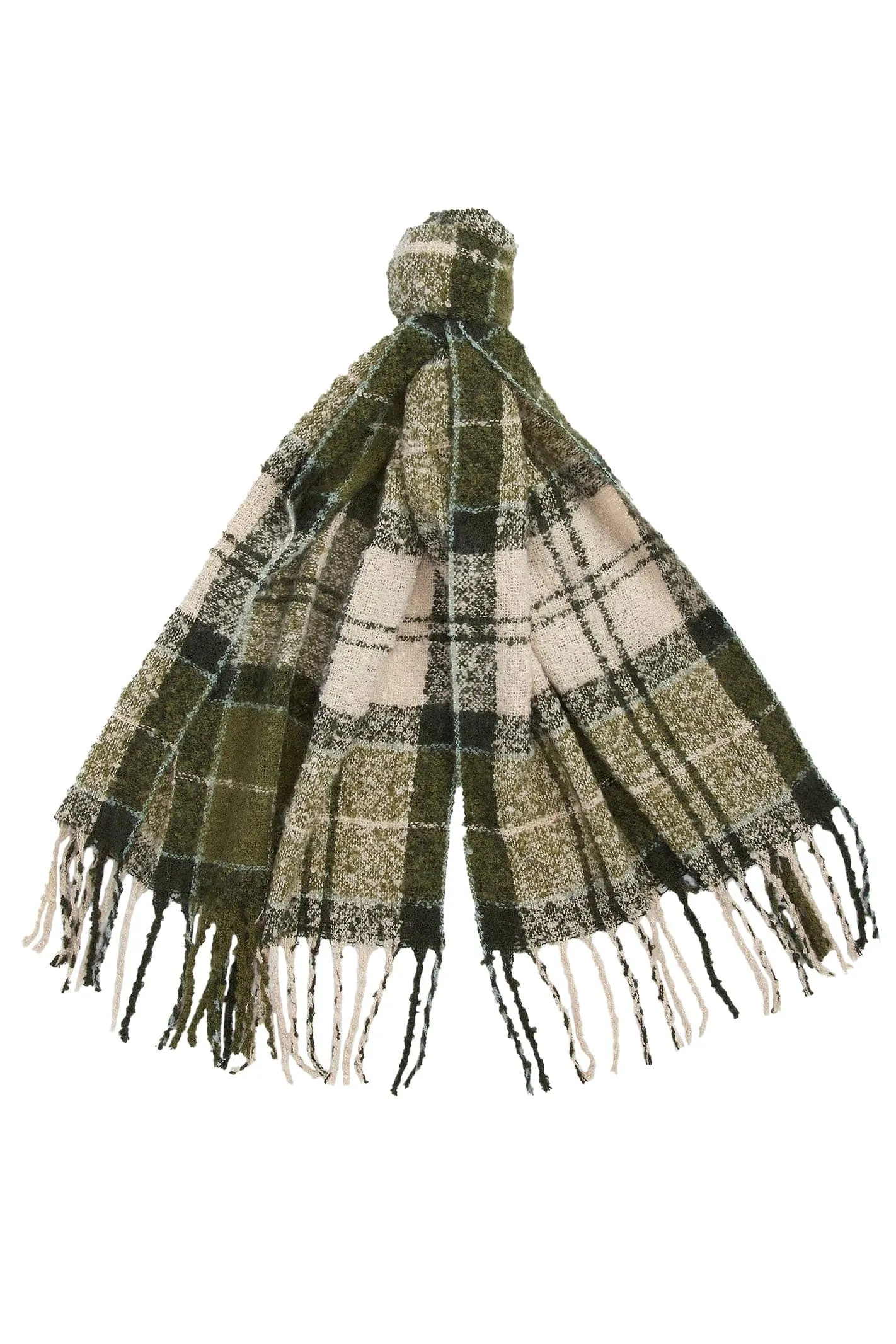 Saltburn Beanie And Tartan Scarf Gift Set - Ancient Loden