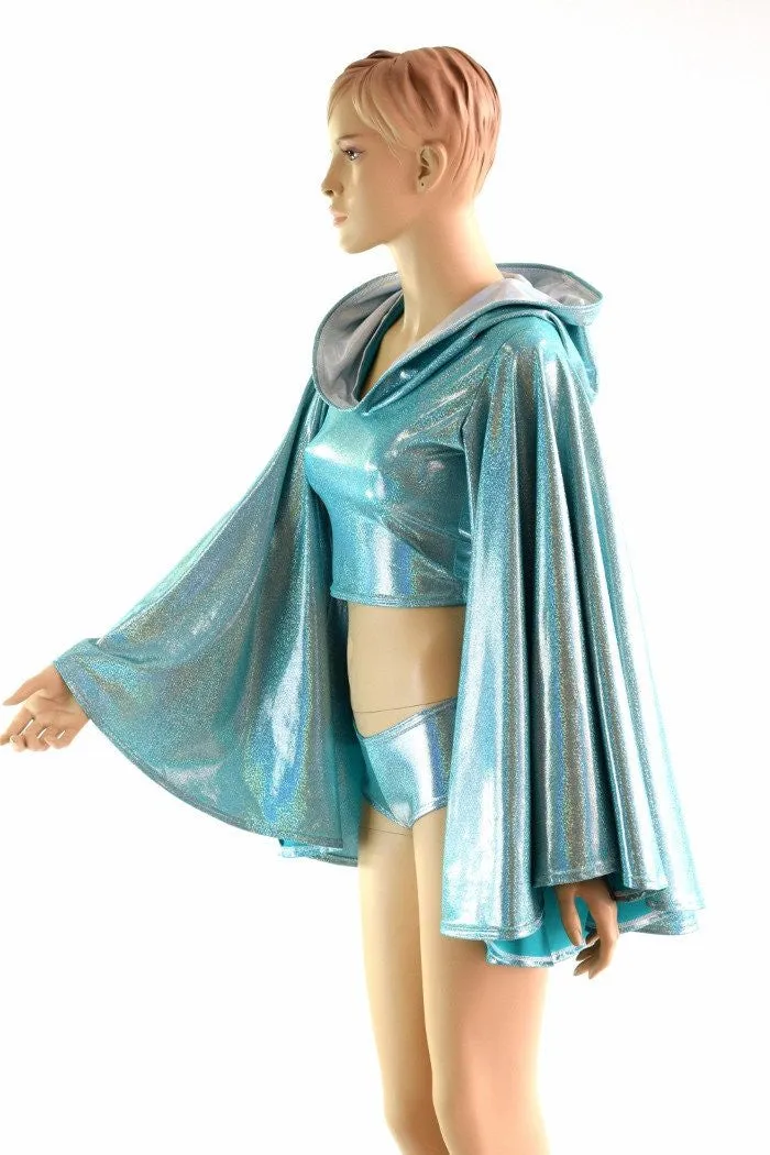 Seafoam Fan Sleeve Crop & Cheekies