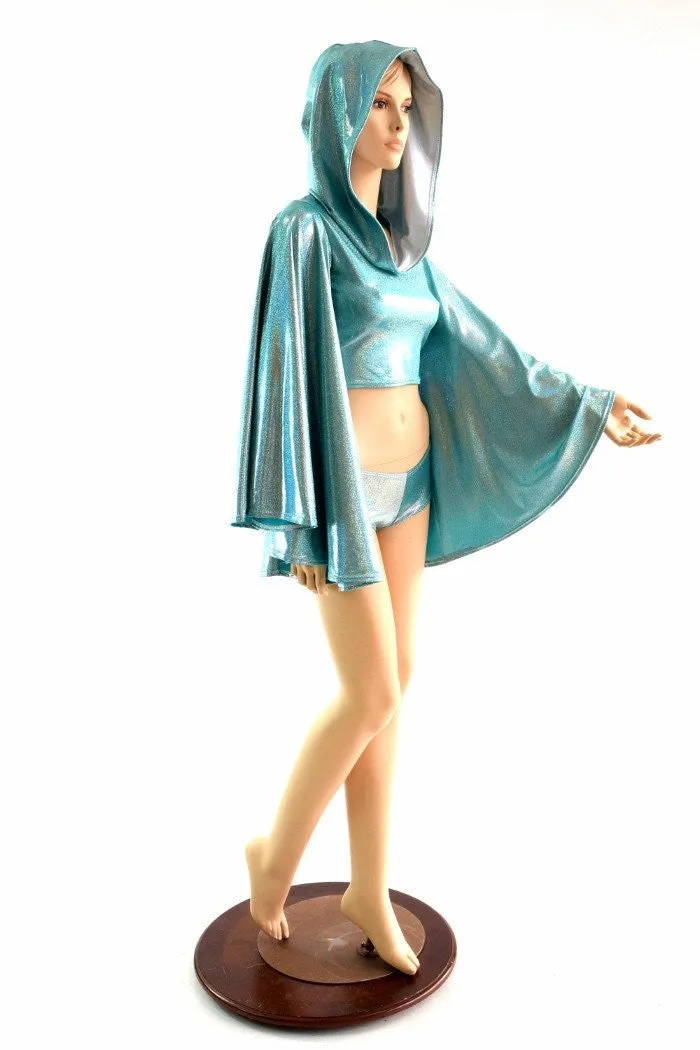 Seafoam Fan Sleeve Crop & Cheekies
