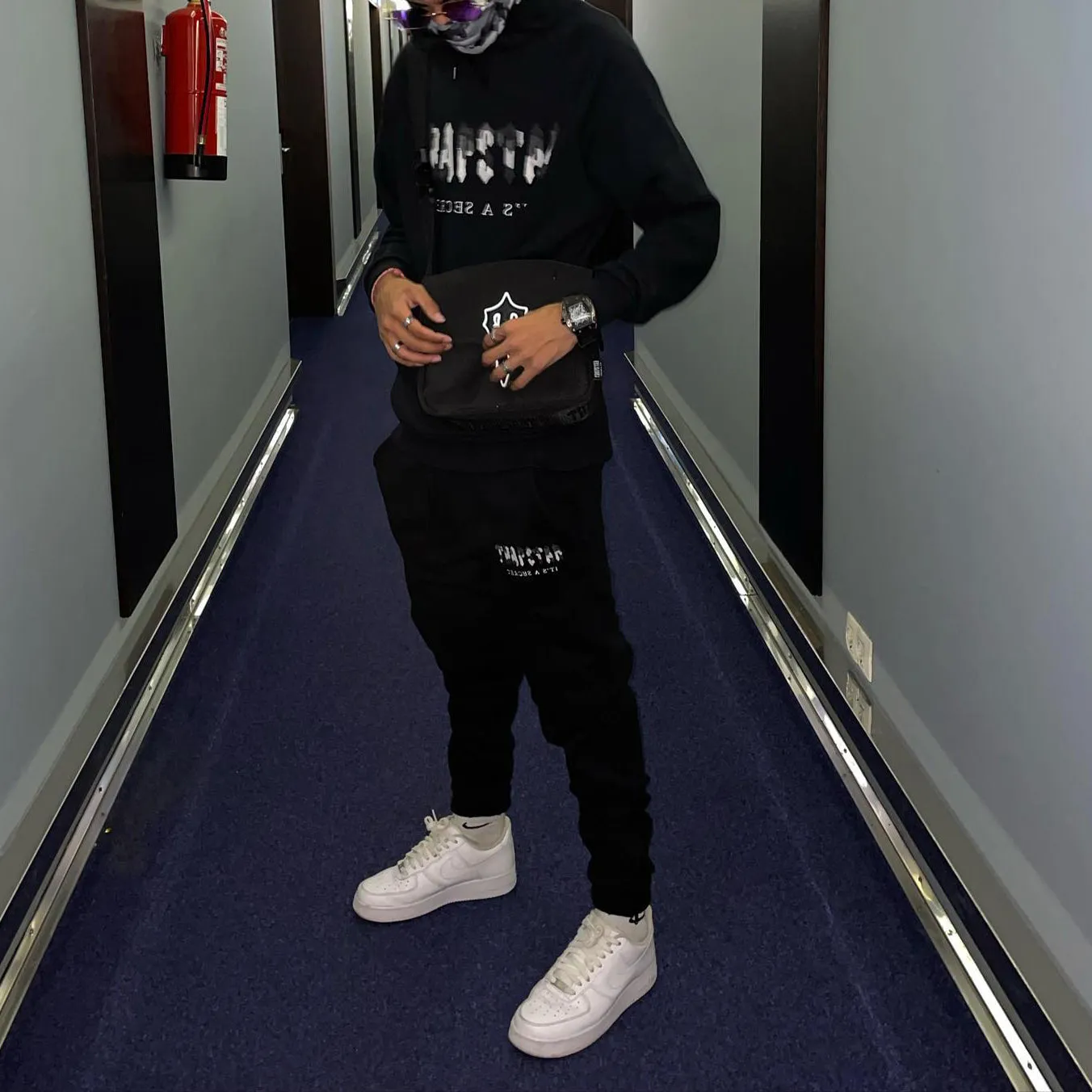 Stylish casual preppy hoodie set