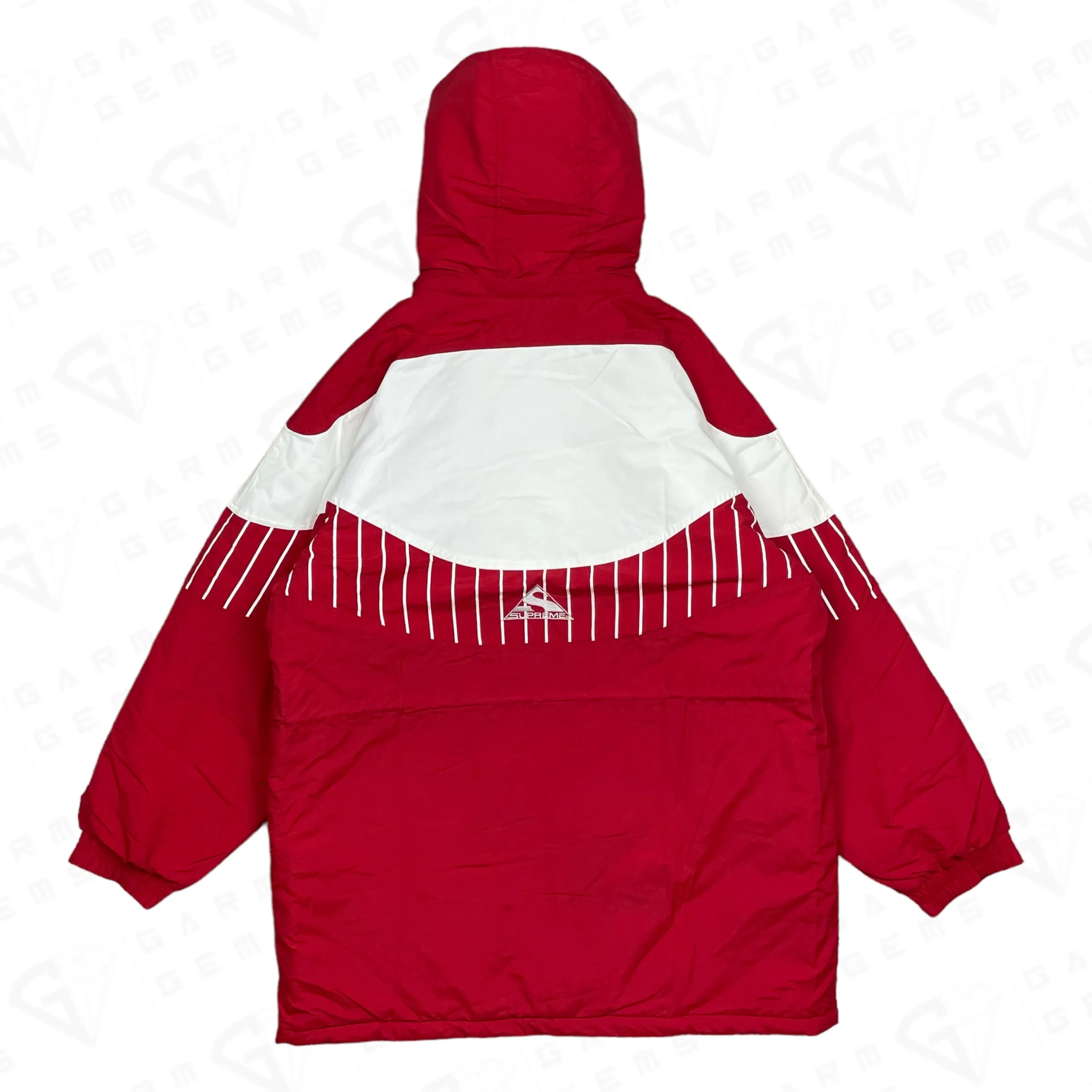 Supreme Pinstripe Panel Sports Parka Coat