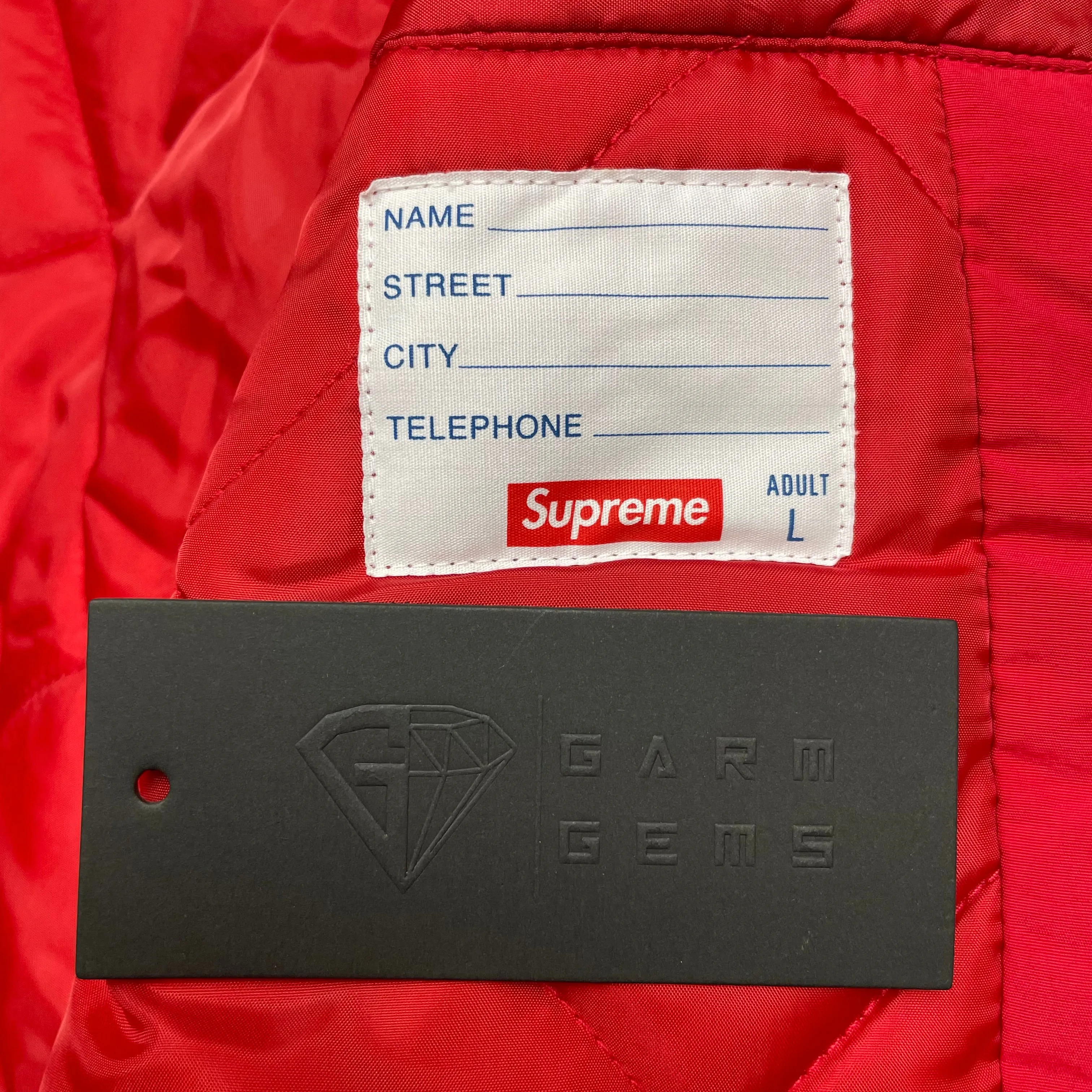 Supreme Pinstripe Panel Sports Parka Coat