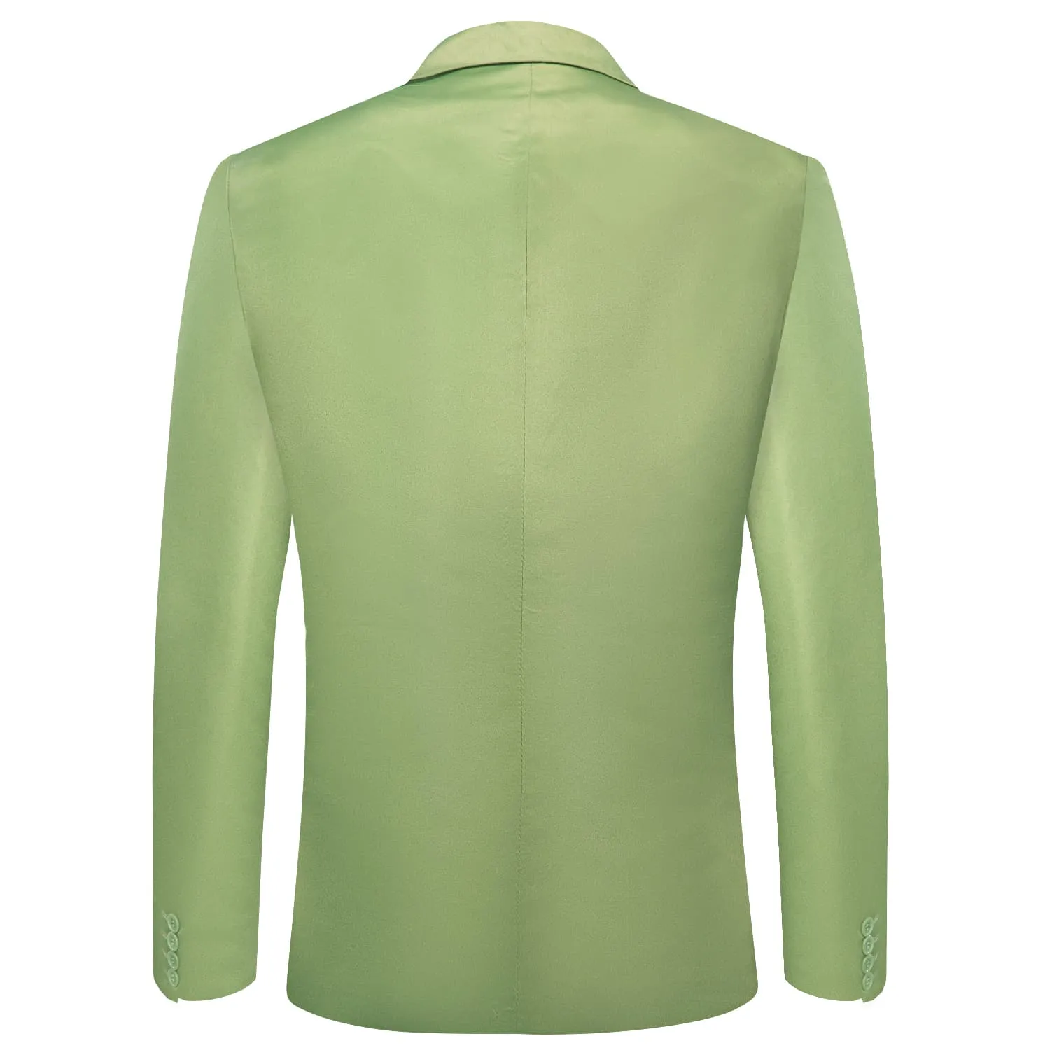 Ties2you Men's Suit Pear Green Satin Notched Collar Suit Jacket Slim Blazer
