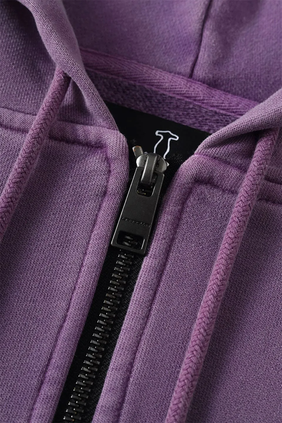 Washed Purple Black Rhinestone Hoodie